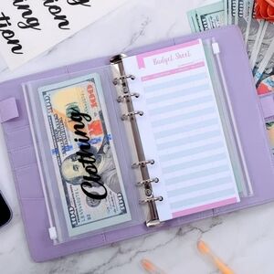 Cash Stuffing Lavender Budgeting Binder NWT